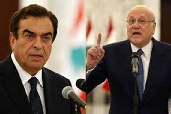 صورة رئيس وزراء لبنان يطالب جورج قرداحي بتقديم استقالته لمصالحة السعودية