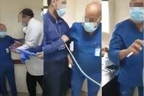 صورة الممرض الذي أمره الطبيب بالسجود لكلبه يفجر مفاجأة وينهار(فيديو)